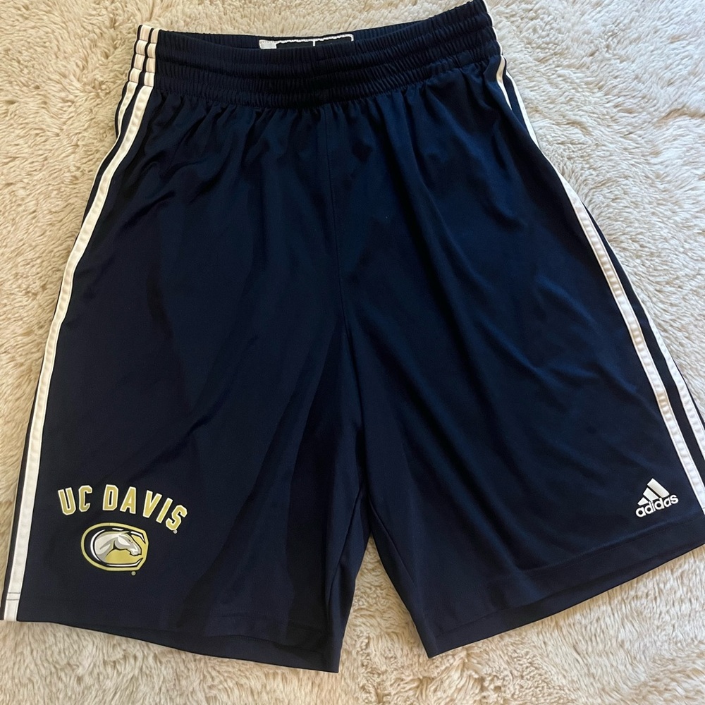 UC Davis Adidas shorts